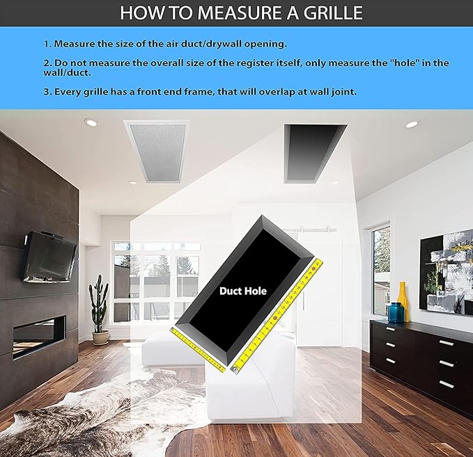 HVAC Premium 6" x 28" Cube Core Eggcrate Return Air Filter Grille for 1" Filter - Aluminum - White [Outer Dimensions: 8.5" x 30.5"]