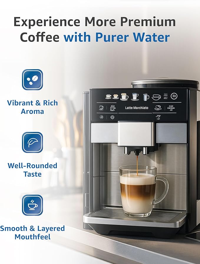 Maxblue Replacement Coffee Water Filter, Compatible with Philips® AquaClean® Filter CA6903/10 CA6903/22, Reduces Limescale Content in Water, TÜV SÜD Certified, Reduces PFAS, PFOA/PFOS (Pack of 3)