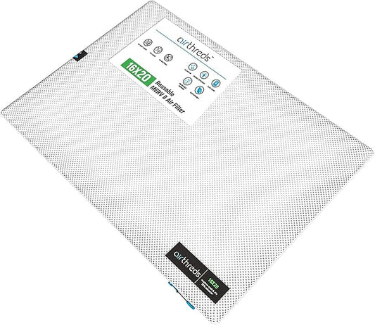 AirThreds 16x20x1 Air Filter for AC HVAC Furnace, Machine Washable & Dryer Friendly MREV 8 Plus Reusable Protection Filters