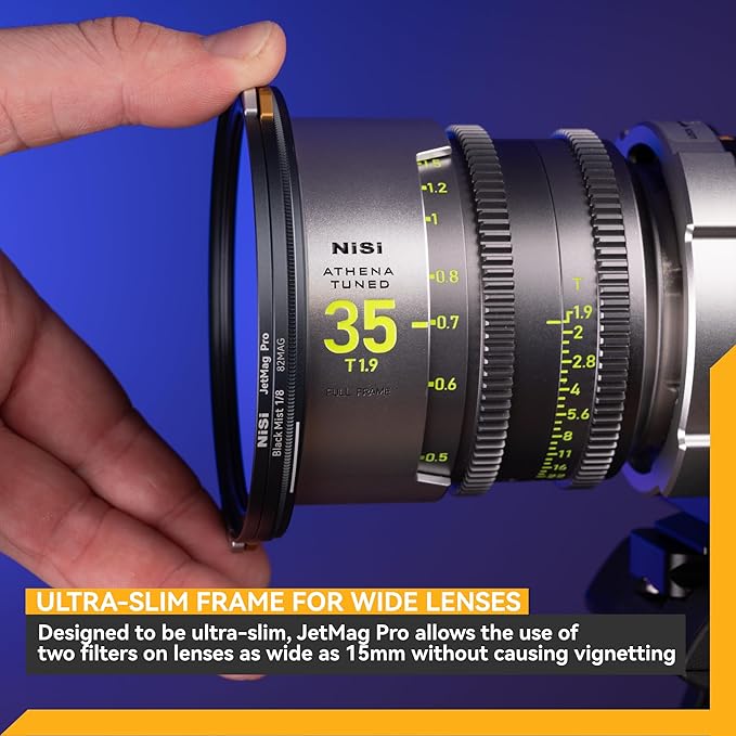 NiSi - JetMag Pro 82MAG Natural Night, Magnetic Light Pollution Reduction Lens Filter for Night and Astrophotography, Nano Waterproof Coated, Optical Glass, Ultra-Slim Frame - Lens Adapter Required