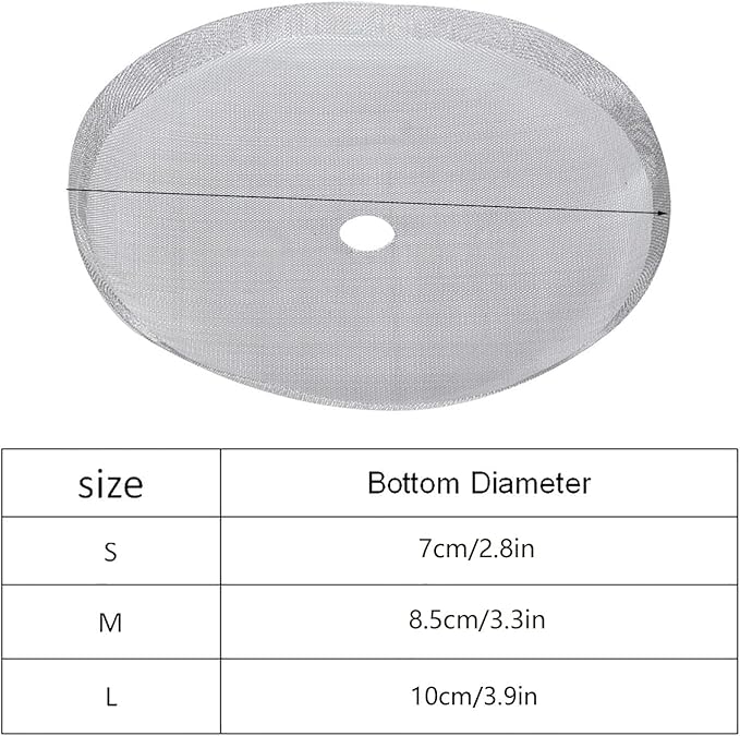 5Pcs 304 Stainless Steel Coffee Mesh Filter Portable Reusable Cofffe Pot Mesh Filter Coffee Making Tool Mesh Accessory (Large-1000ml)