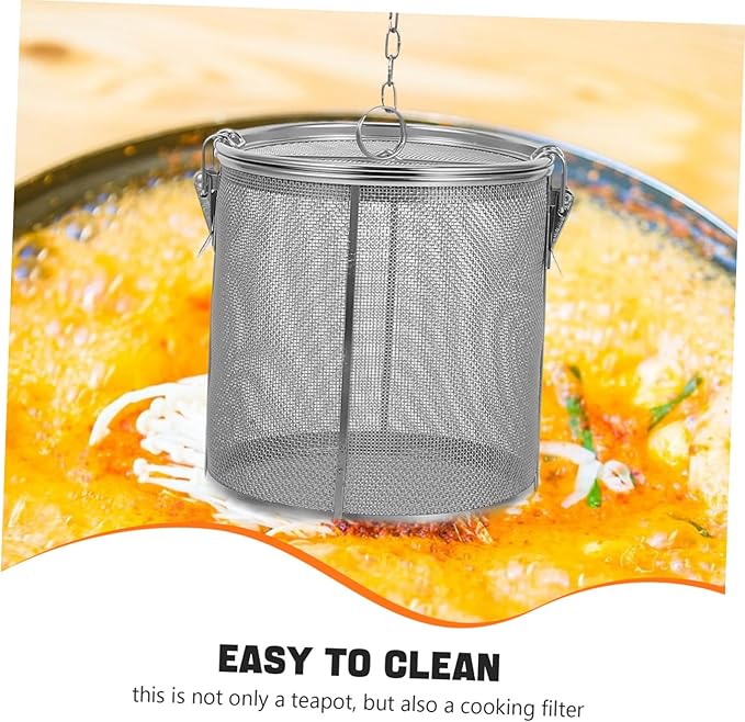 BESTOYARD Stainless Steel Seasoning Filter Portable Infuser for Soup and Tea Reusable Kitchen Strainer for Home Cooking and Seasoning Extraction