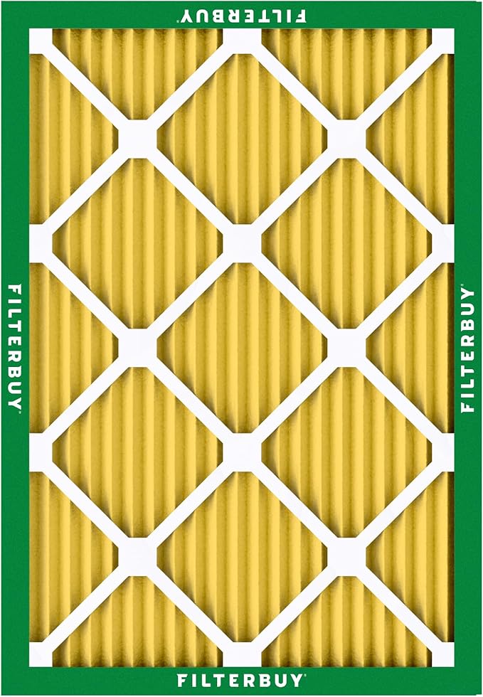 Filterbuy 20x22x1 Air Filter MERV 11 Superior Pet & Allergy Defense (12-Pack), Electrostatic Pleated HVAC AC Furnace Filters Replacement, Made in USA (Actual Size: 19.50 x 21.50 x 0.75)