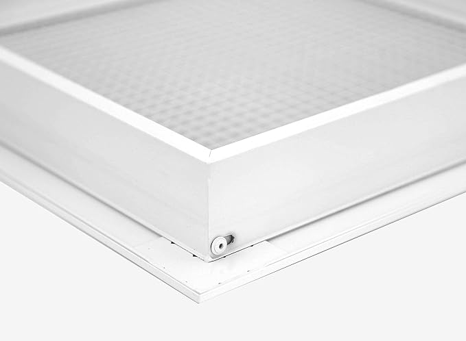 HVAC Premium 16" x 26" Cube Core Eggcrate Return Air Filter Grille for 1" Filter - Aluminum - White [Outer Dimensions: 18.5" x 28.5"]