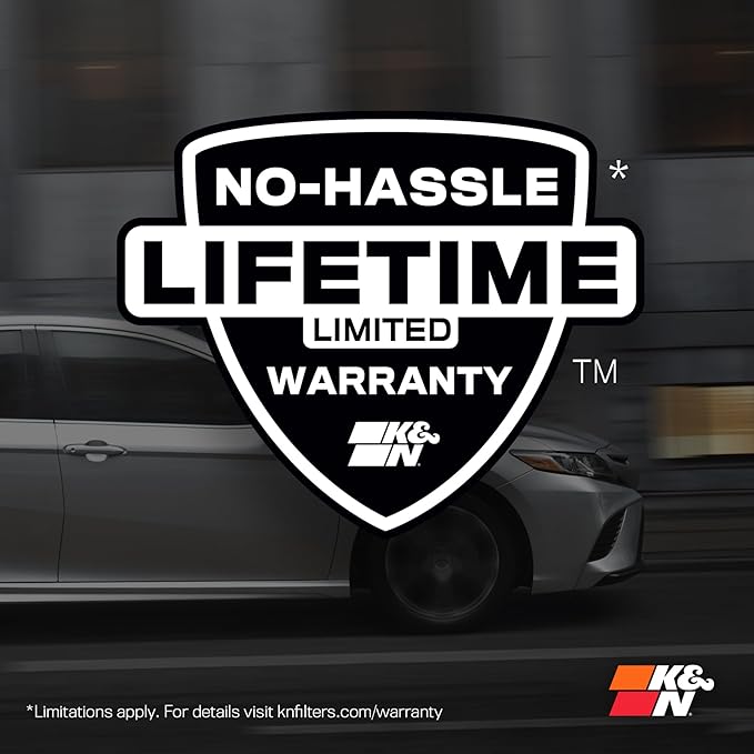 K&N High-Flow Original Lifetime Engine Air Filter: Increase Power: Premium, Washable: Compatible with 2014-2025 Alfa Romeo/Fiat/Jeep/Ram: Tonale, 500, Toro, Compass, Renegade, Promaster, 33-5034