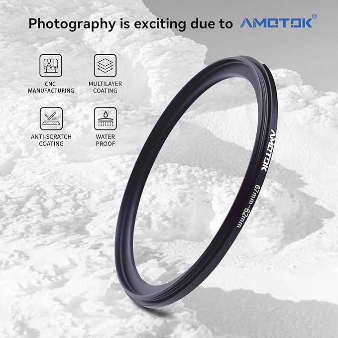 67mm Lens to 62mm Camera Lens Adapter,67mm-62mm Filter Step-Down Ring,Compatible All 62mm Filter Accessory.Made from CNC Machined