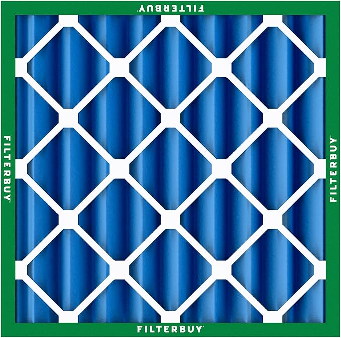 Filterbuy 24x24x4 Air Filter MERV 13 Optimal Smoke & Allergy Defense (3-Pack), Electrostatic Pleated HVAC AC Furnace Filters Replacement, Made in USA (Actual Size: 23.38 x 23.38 x 3.63)