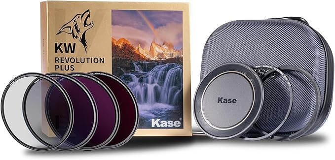 Kase 72mm KW Revolution Plus Master Kit, Includes CPL, ND8/64/1000, Inlaid Ring, Front Lens Cap, Filter Bag, 3D Tool, Suitable for Long-Exposure Landscape Video Shooting