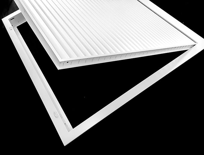 HVAC Premium 24'' X 18'' Aluminum Return Filter Grille for 1'' Filter - Easy Airflow - Linear Bar Grilles [Outer Dimensions: 26.5w X 20.5h]