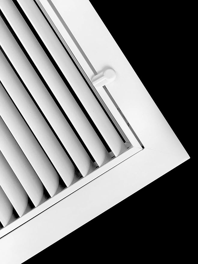 20" X 25" Aluminum Return Filter Grille for 1" Filter - Easy Airflow - Linear Bar Grilles [Outer Dimensions: 22.5w X 27.5h]