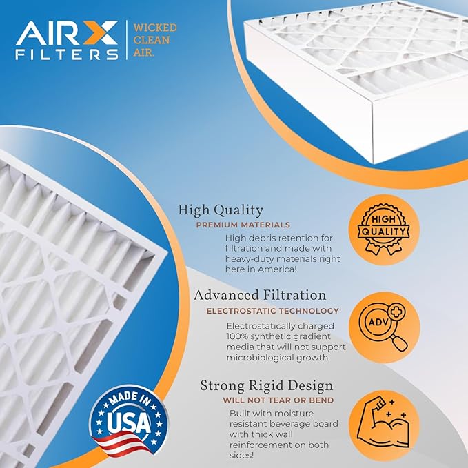 AIRX FILTERS WICKED CLEAN AIR. 16x25x5 Air Filter MERV 11 Compatible with Lennox X6670 Air Filter 2 Pack