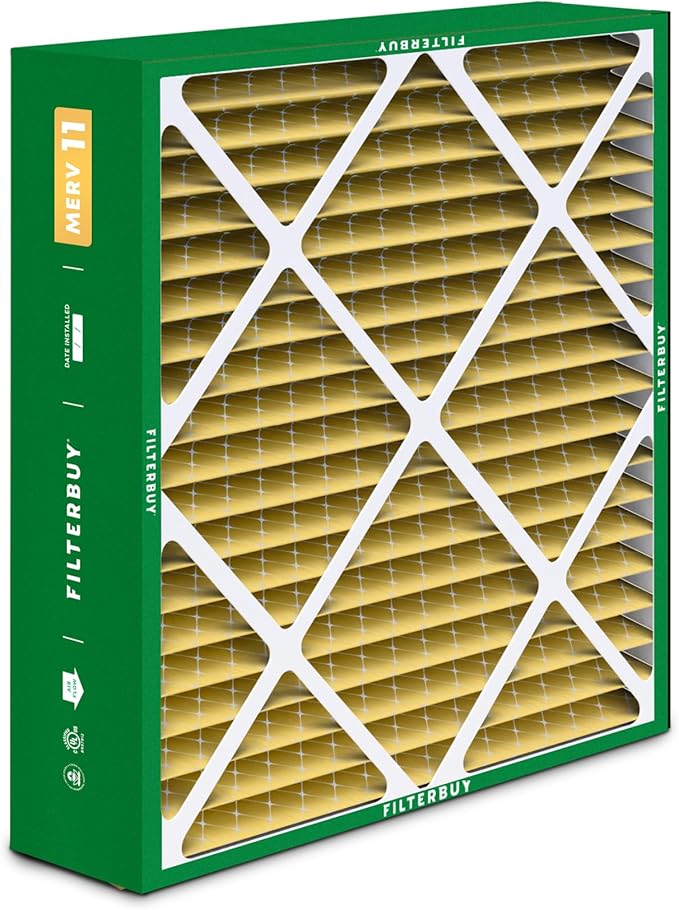 Filterbuy 20x26x5 Air Filter MERV 11 Superior Pet & Allergy Defense (4-Pack), Pleated HVAC AC Furnace Filters for Electro-Air, Lennox, White Rodgers, and More (Actual Size: 20.00 x 25.88 x 4.88)