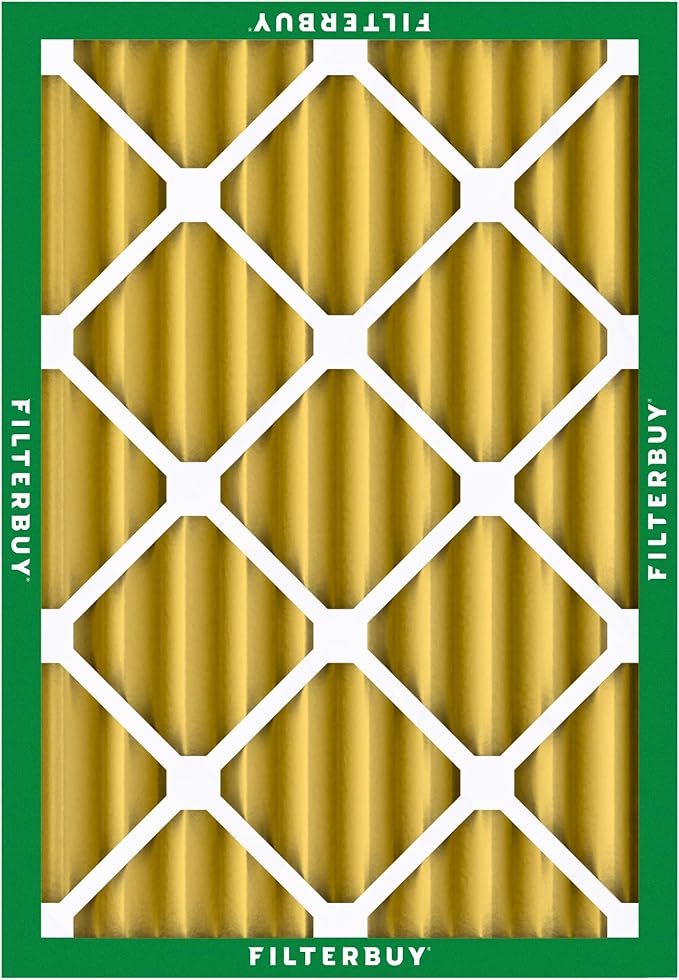 Filterbuy 16x20x4 Air Filter MERV 11 Superior Pet & Allergy Defense (12-Pack), Electrostatic Pleated HVAC AC Furnace Filters Replacement, Made in USA (Actual Size: 15.50 x 19.50 x 3.63)