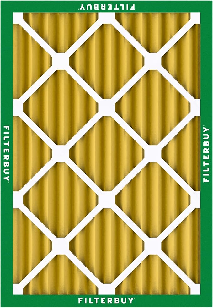 Filterbuy 14x20x2 Air Filter MERV 11 Superior Pet & Allergy Defense (12-Pack), Electrostatic Pleated HVAC AC Furnace Filters Replacement, Made in USA (Actual Size: 13.50 x 19.50 x 1.75)