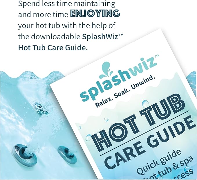 SplashWiz Proteam Spa Filter Clean - Spa Filter Cleaner for hot tub - Hot tub Filter Cleaner Soaking Solution Hot Tub Chemicals Care Guide - Made in USA (1 pt)