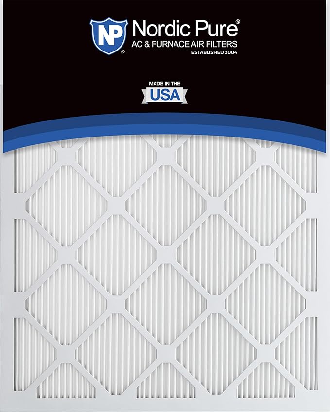 Nordic Pure 20x30x1 (Actual Size: 19 3/4 x 29 3/4 x 3/4) Tru Mini Pleat MERV 12 AC Furnace Air Filters – 2.5X More Media for Longer-Lasting, High-Efficiency Filtration - 2 Pack