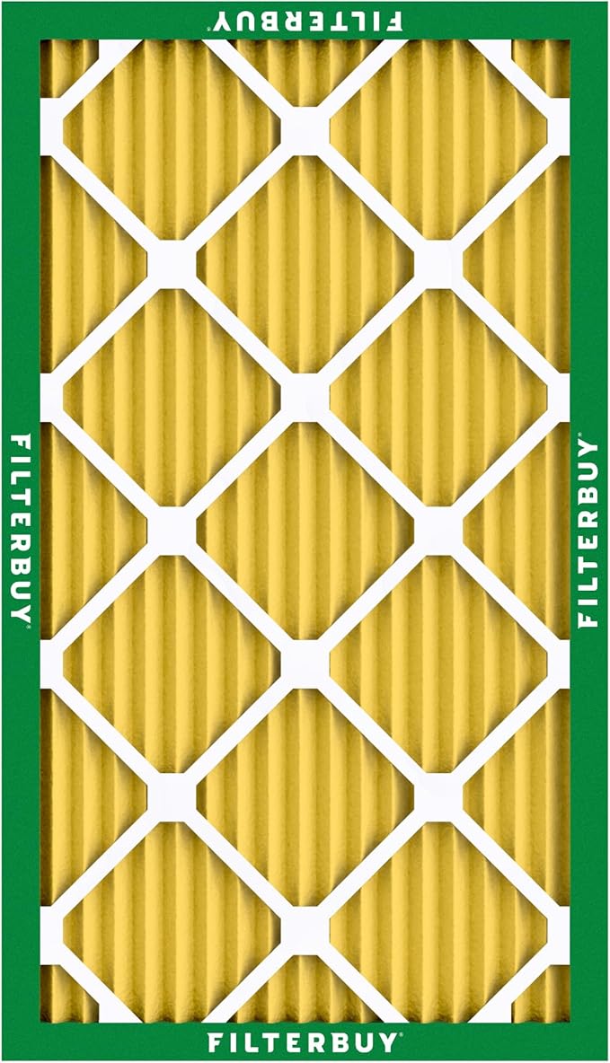 Filterbuy 8x20x1 Air Filter MERV 11 Superior Pet & Allergy Defense (12-Pack), Electrostatic Pleated HVAC AC Furnace Filters Replacement, Made in USA (Actual Size: 8.00 x 20.00 x 0.75)
