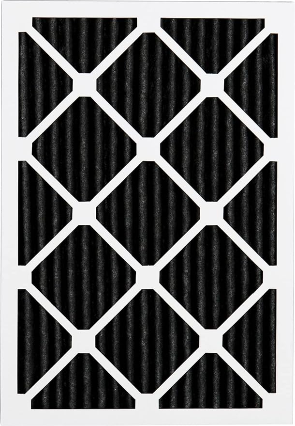 Nordic Pure 20x25x2 (Actual Size: 19 1/2 x 24 1/2 x 1 3/4) Pure Carbon Pleated Odor Reduction Merv 8 Furnace Filters 12 Pack
