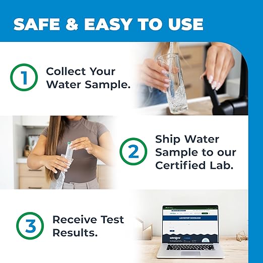 Safe Home® Lead in Drinking Water Test Kit – 1 Sample Tested at Our EPA Certified Lab – Home Inspections, Mortgage Loans, Real Estate Transactions – Detection to 1ppb