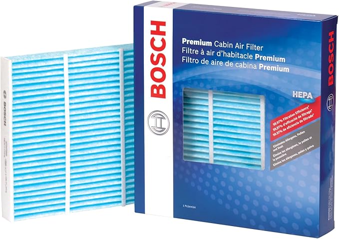BOSCH 6036C HEPA Cabin Air Filter - Compatible with Select Hyundai Accent, Genesis Coupe, Tucson, Veloster; Kia Forte, Forte Koup, Forte5, Rio, Rio5, Rondo, Sportage