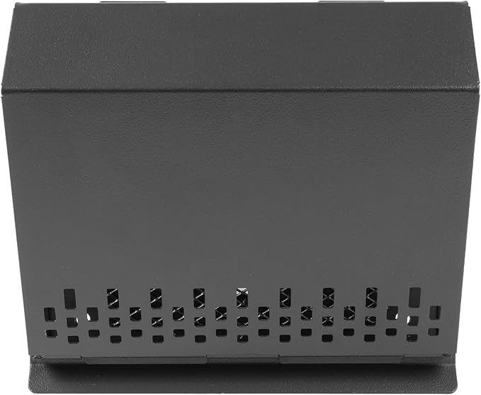 Vent Systems 6" Inch Air Supply Vent Cover with Rubber Gasket - Graphite Black Galvanized Steel - Robust Weatherproof Outdoor Air Intake Box - Duct or Surface Mounting - Rain and Snow Protection