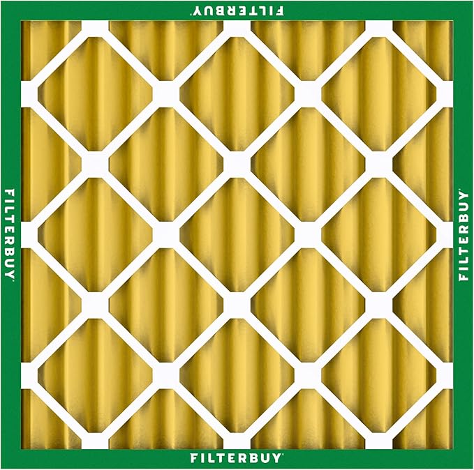 Filterbuy 20x20x2 Air Filter MERV 11 Superior Pet & Allergy Defense (12-Pack), Electrostatic Pleated HVAC AC Furnace Filters Replacement, Made in USA (Actual Size: 19.50 x 19.50 x 1.75)