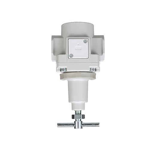 PneumaticPlus SAR400T-N04BG Compressed Air Regulator 1/2" NPT, T-Handle, Gauge & Bracket