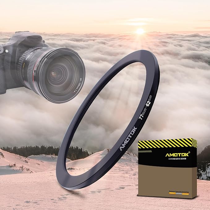77mm Lens to 62mm Camera Lens Adapter,77mm to 62mm Filter Step-Down Ring Adapter Ring,Compatible All 62mm Filter Accessory