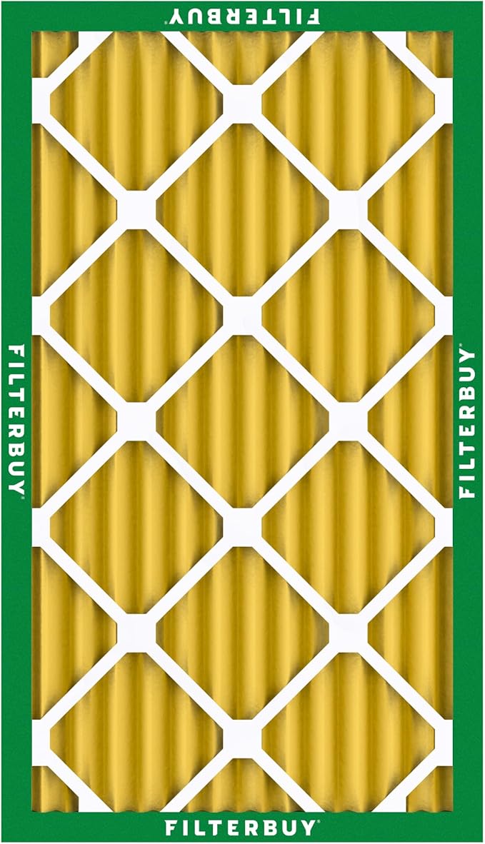 Filterbuy 16x25x2 Air Filter MERV 11 Superior Pet & Allergy Defense (12-Pack), Electrostatic Pleated HVAC AC Furnace Filters Replacement, Made in USA (Actual Size: 15.50 x 24.50 x 1.75)