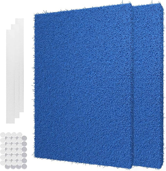 Reusable Air Filter 20x30x0.5,2 Packs Cut to Fit Furnace Filters,MERV 6 Electrostatic Washable Air Filter for HVAC,Mobile,Replacement Air Conditioner Filters,24 PCs Hooks