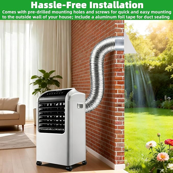 3 Inch Dryer Vent Cover Outside,Metal Exterior Vent Cover with Screen and Cushioned Flap,Outdoor Dryer Vent Hood Outlet Exhaust Vent Cover Air Wall Vent Cover for House Laundry Range Hood AC-White