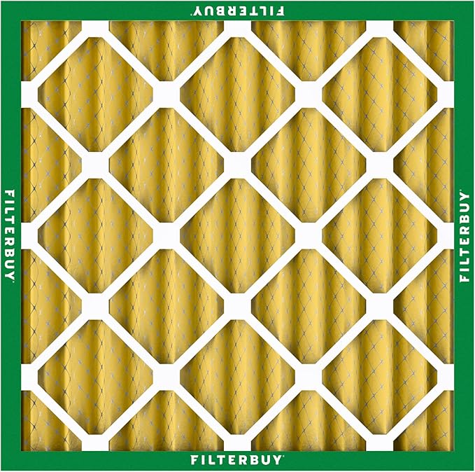 Filterbuy 14x14x2 Air Filter MERV 11 Superior Pet & Allergy Defense (12-Pack), Electrostatic Pleated HVAC AC Furnace Filters Replacement, Made in USA (Actual Size: 13.50 x 13.50 x 1.75)