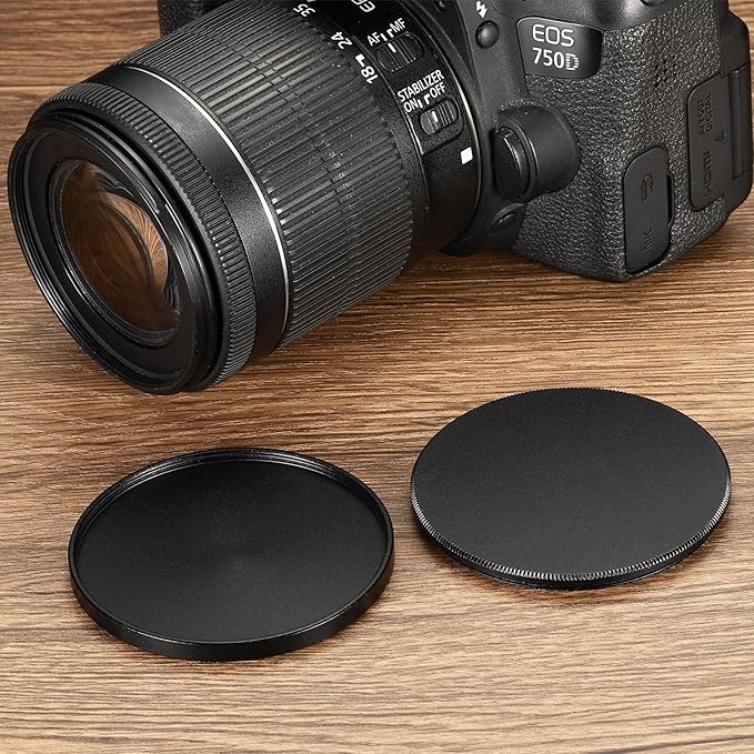 PATIKIL 82mm Lens Cap, Camera Lens Cap Cover Universal Lens Filter Stack Cap Front Metal Protective Case Cover with Cleaning Cloth for Photography Camera Filter