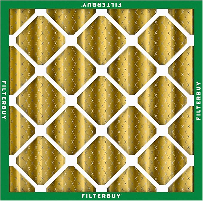 Filterbuy 25x25x4 Air Filter MERV 11 Superior Pet & Allergy Defense (12-Pack), Electrostatic Pleated HVAC AC Furnace Filters Replacement, Made in USA (Actual Size: 24.50 x 24.50 x 3.63)