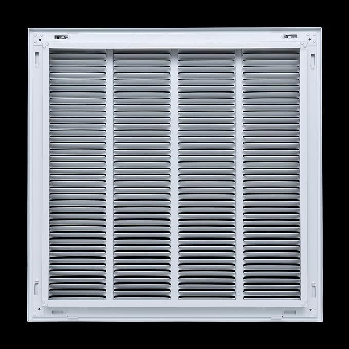 HVAC Premium 25 x 28 Duct Opening Steel Return Air Filter Grille, for 1-inch Filter, Removable Door, Flat Stamped HVAC Vent Cover Grille, Outer Dimensions 27.5 x 30.5