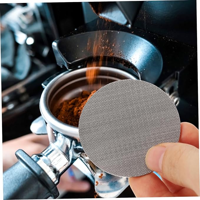 Luxshiny Espresso Machine Filter Double Cup Mesh Screen Stainless Steel Coffee Strainer for Filter Coffee Maker Easy to Cle