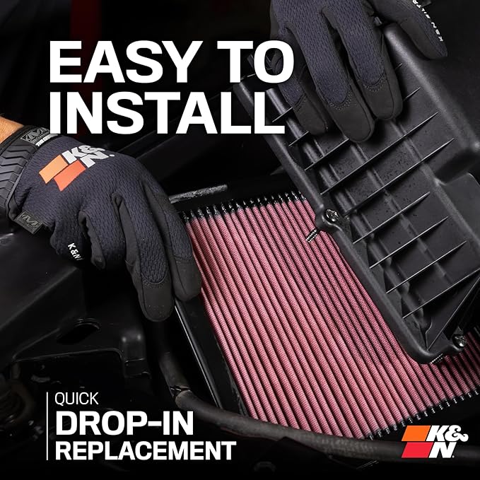 K&N High-Flow Original Lifetime Engine Air Filter: Increase Power: Premium, Washable: Compatible with 2014-2025 Alfa Romeo/Fiat/Jeep/Ram: Tonale, 500, Toro, Compass, Renegade, Promaster, 33-5034