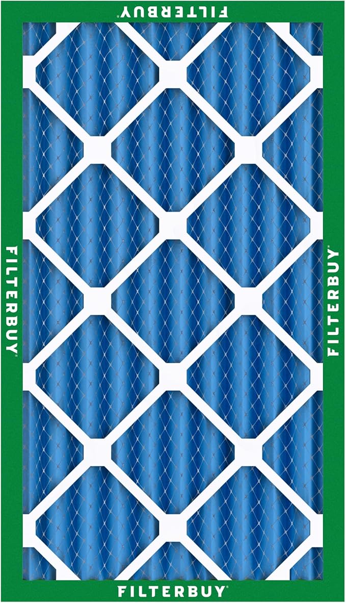 Filterbuy 12x24x4 Air Filter MERV 13 Optimal Smoke & Allergy Defense (3-Pack), Electrostatic Pleated HVAC AC Furnace Filters Replacement, Made in USA (Actual Size: 11.50 x 23.38 x 3.63)