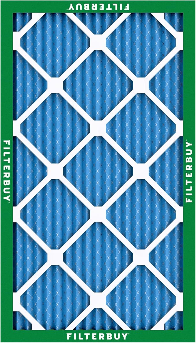 Filterbuy 20x30x1 Air Filter MERV 13 Optimal Smoke & Allergy Defense (3-Pack), Electrostatic Pleated HVAC AC Furnace Filters Replacement, Made in USA (Actual Size: 19.63 x 29.63 x 0.75)