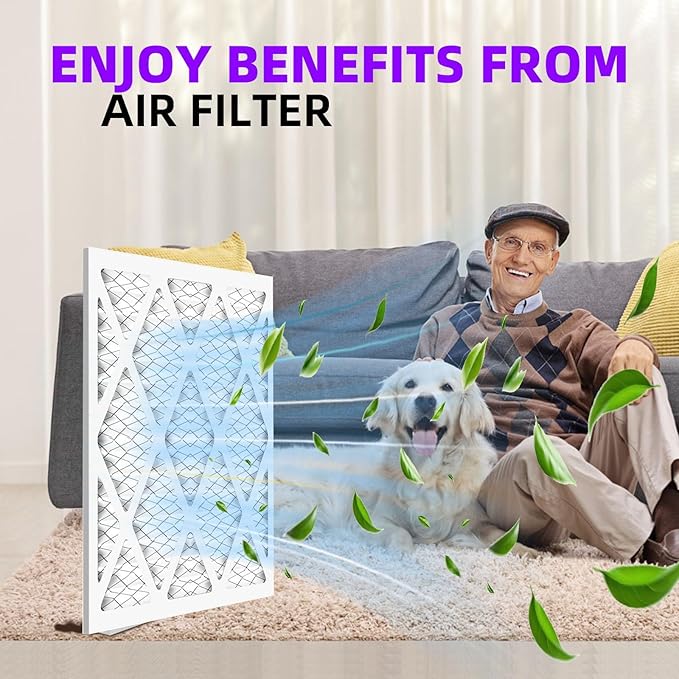 16x24x1 MERV 13 (6-Pack) Pleated Air Filter (Actual Size: 15.75"x23.75"x0.75") MPR 1900 & FPR 10, Furnace Air Filters,16x24x1 air filter