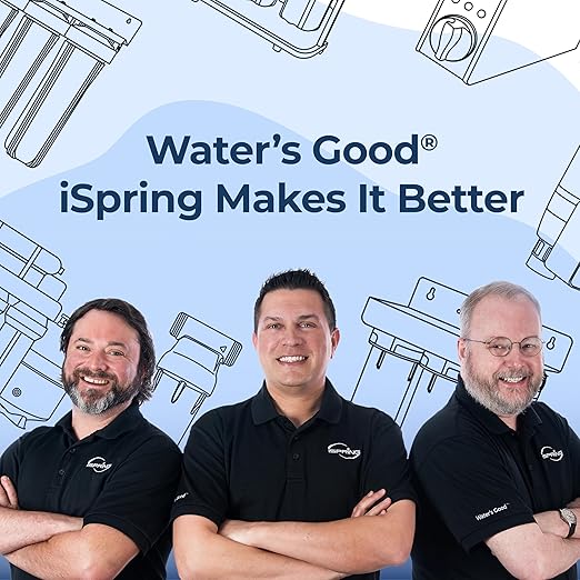 iSpring RCC7P-AK, 6-Stage Reverse Osmosis System Under Sink Alkaline Water Filter and Pump, RO Drinking Water Filtration System, Patented Top-Mounted Faucet Design for Easy Installation