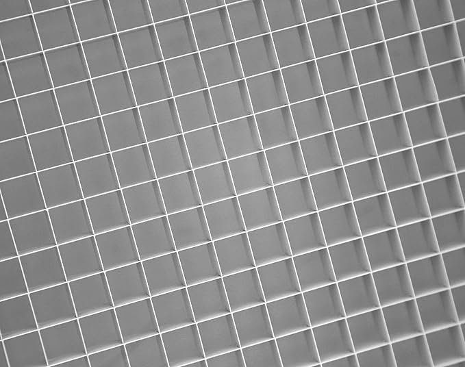 HVAC Premium 8" x 24" Cube Core Eggcrate Return Air Filter Grille for 1" Filter - Aluminum - White [Outer Dimensions: 10.5" x 26.5"]