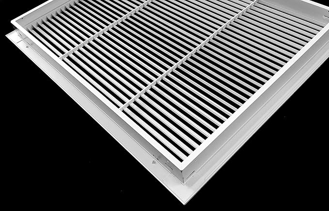 25" X 20" Aluminum Return Filter Grille - Easy Airflow - Linear Bar Grilles [Outer Dimensions: 26.75w X 21.75h]
