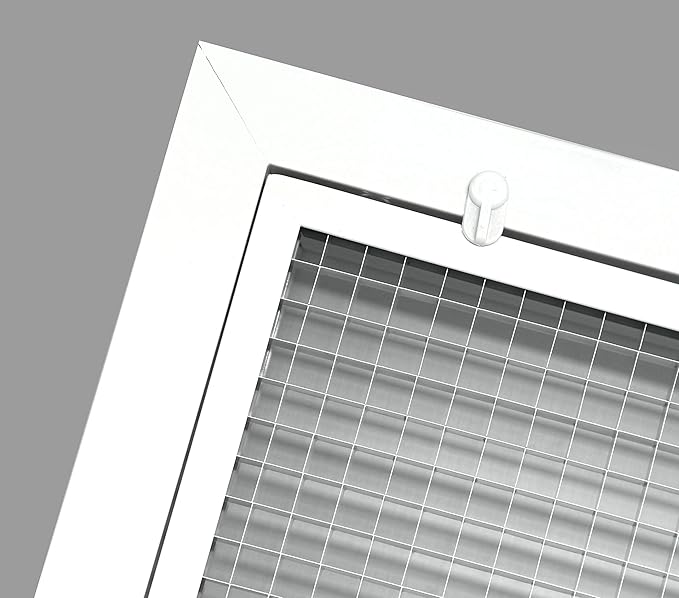 HVAC Premium 26'' x 36'' Cube Core Eggcrate Return Air Filter Grille for 1'' Filter - Aluminum - White [Outer Dimensions: 28.5'' x 38.5]
