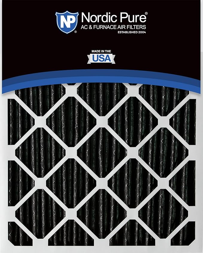 Nordic Pure 20x30x1 (Actual Size: 19 5/8 x 29 5/8 x 3/4) Furnace Air Filters MERV 12 Pleated Plus Carbon 4 Pack