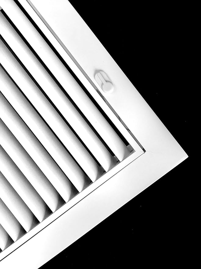 20" X 25" Aluminum Return Filter Grille for 1" Filter - Easy Airflow - Linear Bar Grilles [Outer Dimensions: 22.5w X 27.5h]
