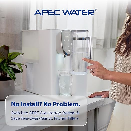 APEC Water Systems ROES-50 Essence Series Top Tier 5-Stage WQA Certified Ultra Safe Reverse Osmosis Drinking Water Filter System with Extra High Capacity Pre-Filter Set Stage 1-3