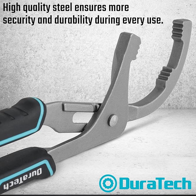 DURATECH Oil Filter Wrench Set, 9" & 12" Oil Filter Removal Tools, Pliers for Cars, Trucks, Motorcycles