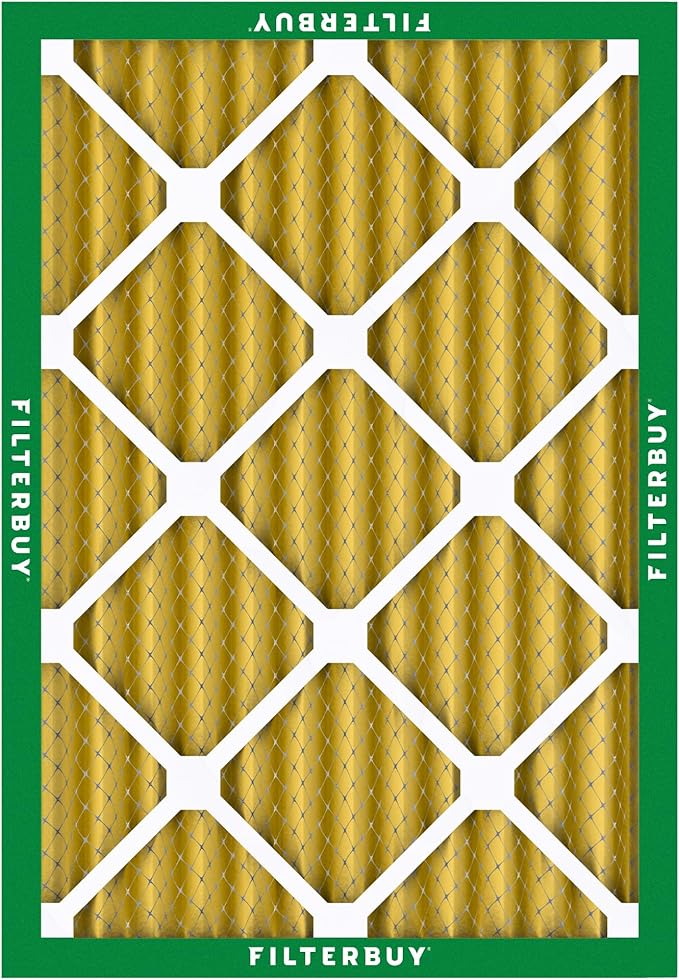 Filterbuy 24x28x2 Air Filter MERV 11 Superior Pet & Allergy Defense (12-Pack), Electrostatic Pleated HVAC AC Furnace Filters Replacement, Made in USA (Actual Size: 23.50 x 27.50 x 1.75)