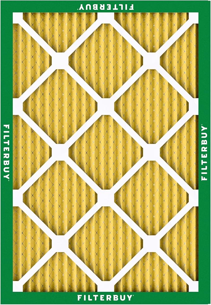 Filterbuy 21x23x1 Air Filter MERV 11 Superior Pet & Allergy Defense (12-Pack), Electrostatic Pleated HVAC AC Furnace Filters Replacement, Made in USA (Actual Size: 20.50 x 22.50 x 0.75)